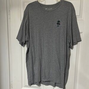 Gray Short Sleeve Tee with Crew Neck and Relaxed Fit